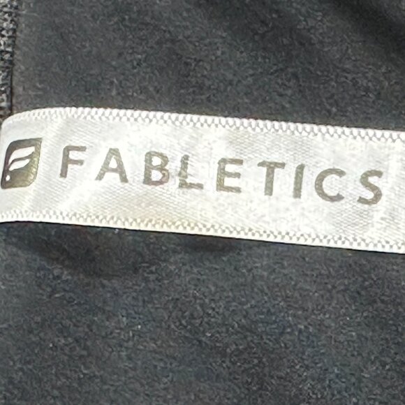 Fabletics‎ Milano Coat Faux Leather Sleeve Size Large Black Winter Lightweight - Picture 7 of 10